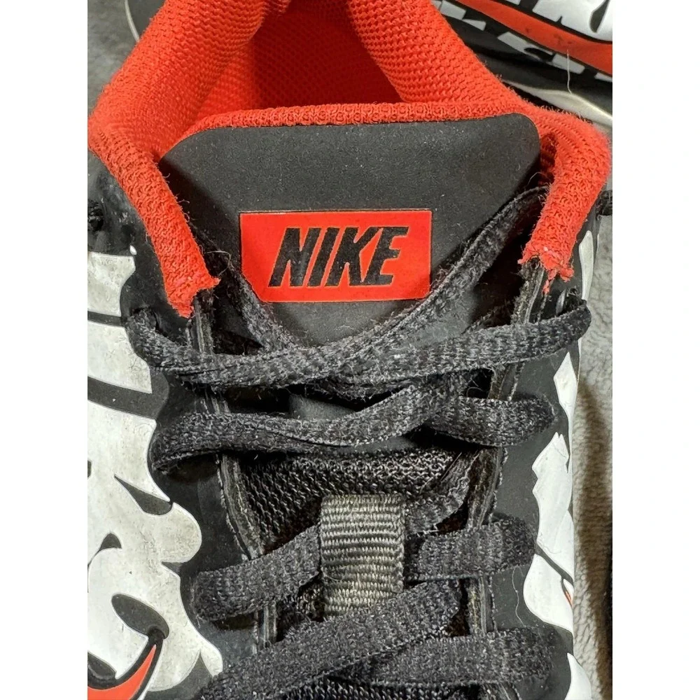 Nike Football Cleats Boys 3Y Youth Size 3 Black White Red Just Do It Fastflex